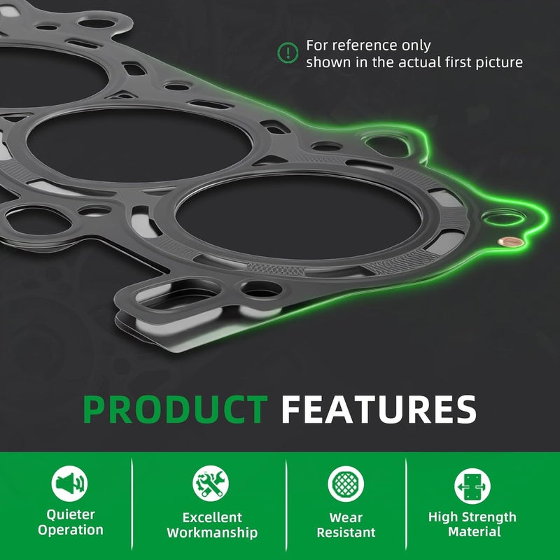 Riyhch HS9915PT-1 Cylinder Head Gasket Bolt Set & Timing Belt Kit with Water Pump Fit for Honda Civic 1996-2000 1.6L L4 Honda D16Y5 D16Y7 D16Y8 Engine Replace HS54234 HB4029 TKH005 - Image 5